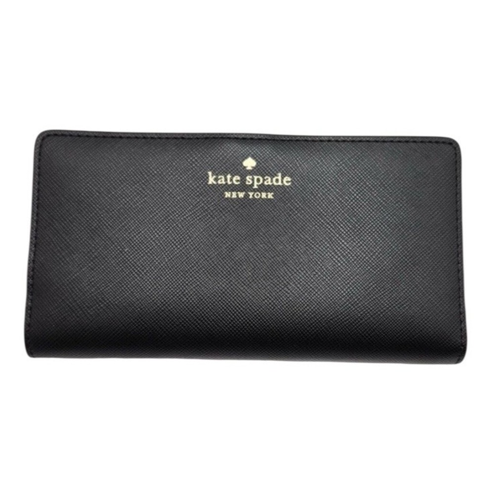 Kate Spade New York Slim Schuyler Billfold Wallet Saffiano PVCโ Black NWT